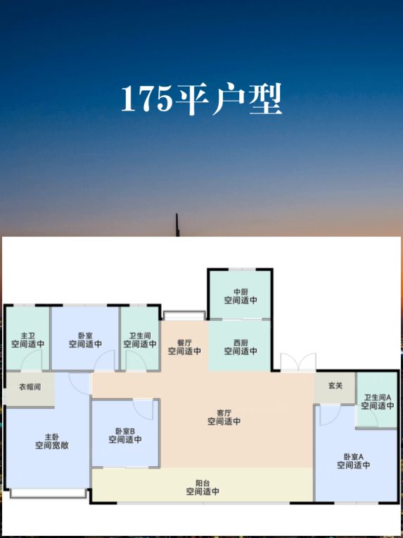 联发嘉和府205㎡大户型,超大空间布局解析