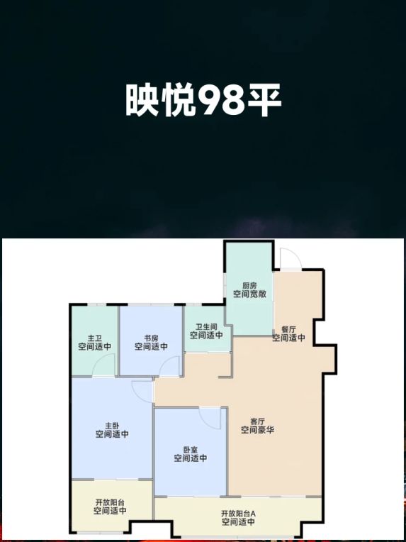 招商时代·映江河映悦户型:功能布局巧妙,生活更便捷