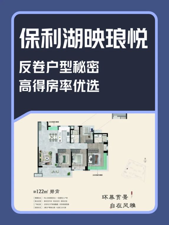 三水新城保利湖映琅悦122㎡反卷户型测评