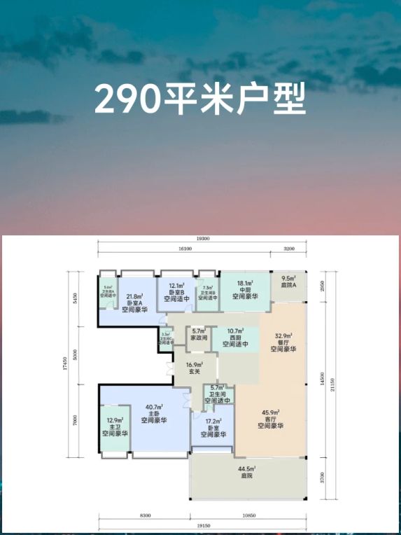 华润玺宸上院290㎡南北通透大平层户型解析