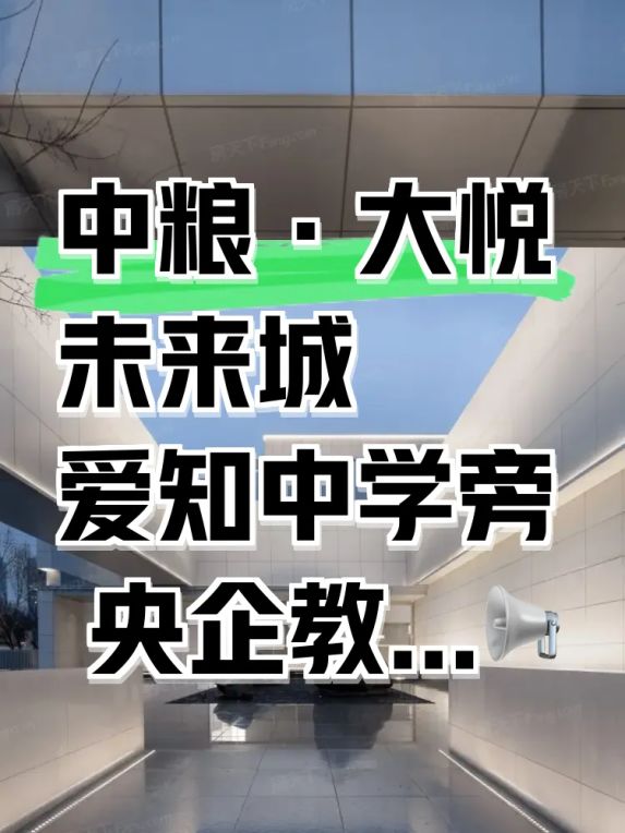 中粮大悦未来城学区房探秘：长安区教育天花板爱知中学加持