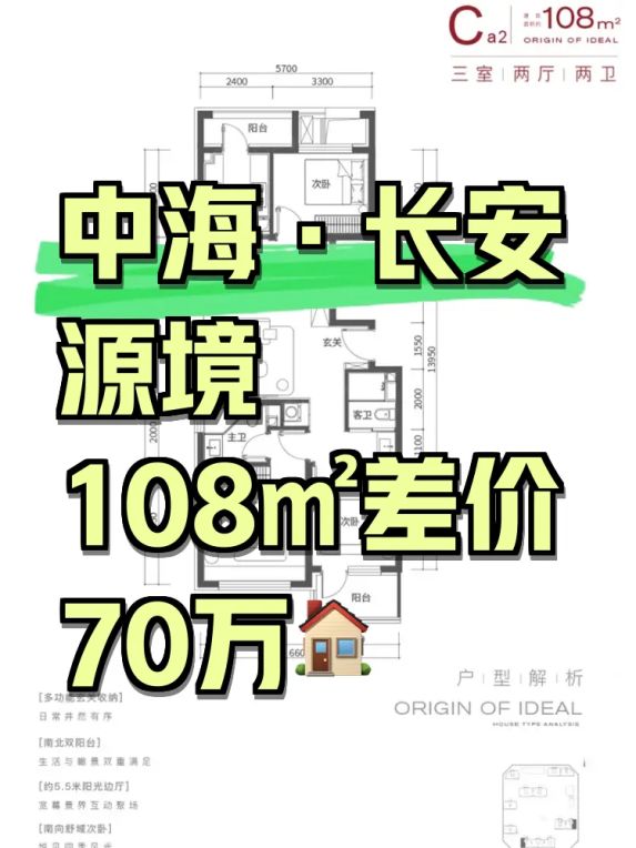 石景山新房长安玖章、元玺、中海·长安源境108平三居室价格对比