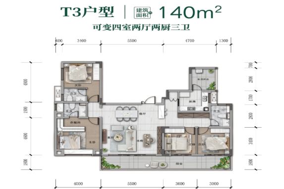 融汇·湖城一品140㎡装修实探：下沉式茶室与透光混凝土打造治愈系美术馆