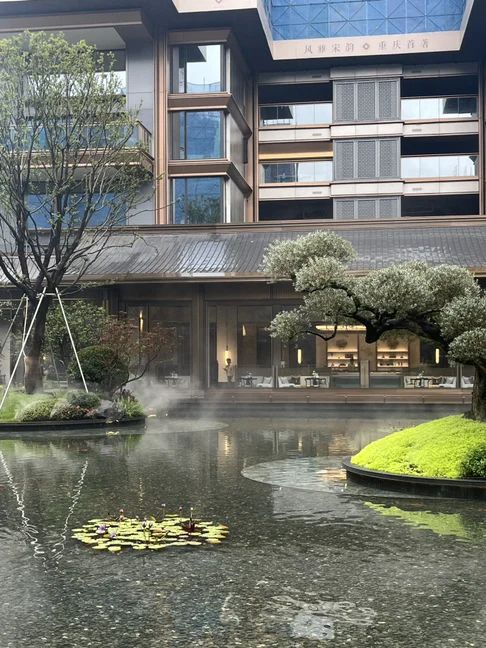 建发望江云启新中式园林实景图